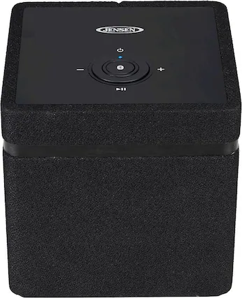 Front. Jensen - JSB-1000 Hi-Res Wireless Speaker with Chromecast Built-In - Black.