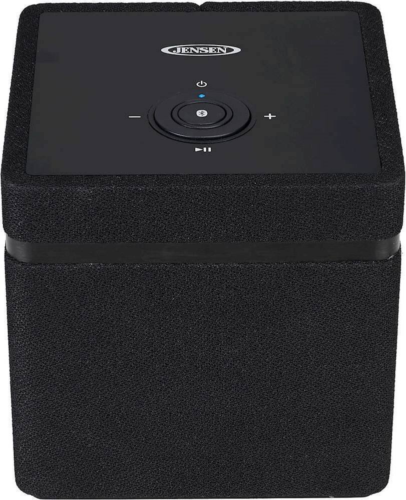 Front. Jensen - JSB-1000 Hi-Res Wireless Speaker with Chromecast Built-In - Black.