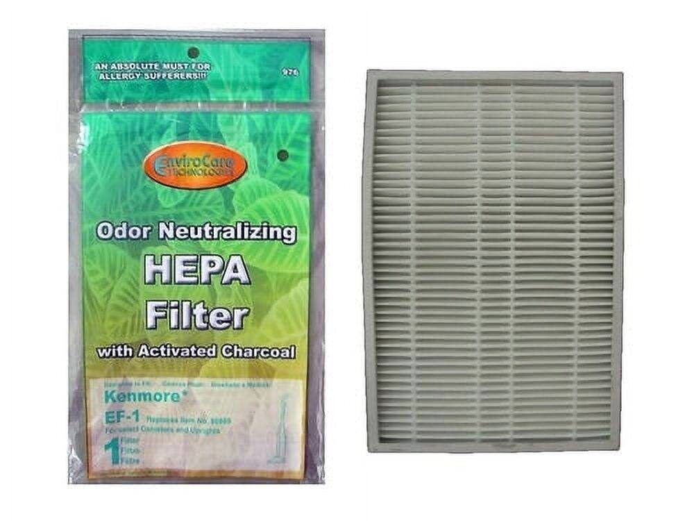 AN ABSOLUTE MUST FOR ALLERGY SUFFERERS

EnviroCare
Odor Neutralizing
HEPA Filter
with Activated Charcoal

Kenmore
EF-1
For use in Kenmore No. 1005
1 Filter