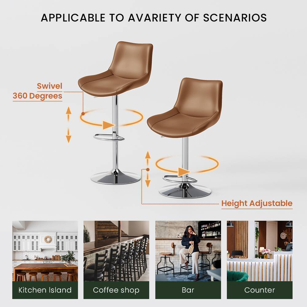 APPLICABLE TO A VARIETY OF SCENARIOS

Swivel 360 Degrees
Height Adjustable

Kitchen Island
Coffee shop
Bar
Counter
