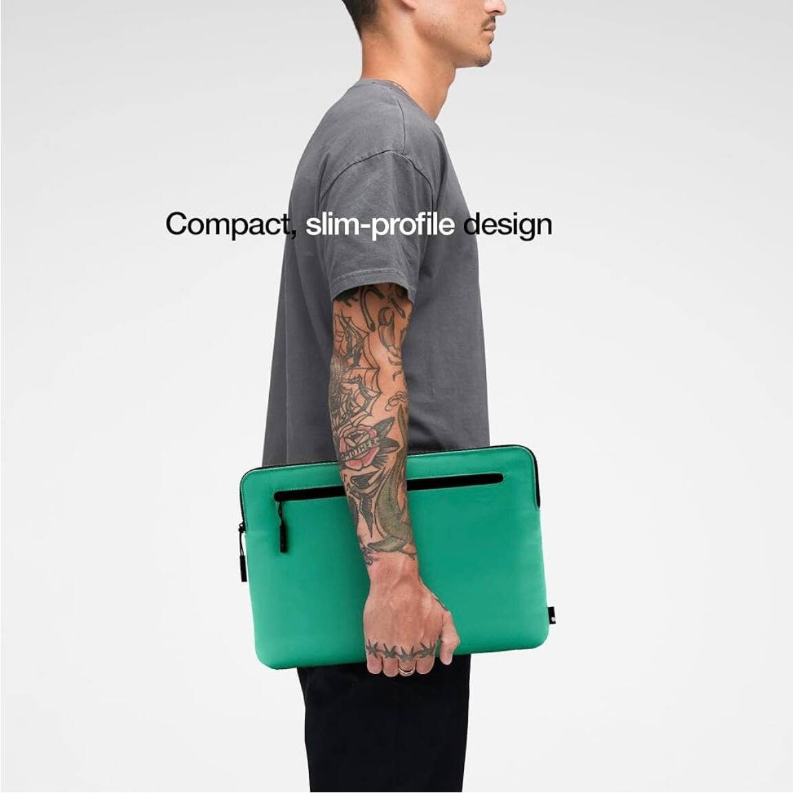 Back. Incase - Incase Laptop/Tablet Sleeve for 13-inch Macbook Pro/Air, iPad Pro 12.9 - Ocean Jade - Ocean Jade.