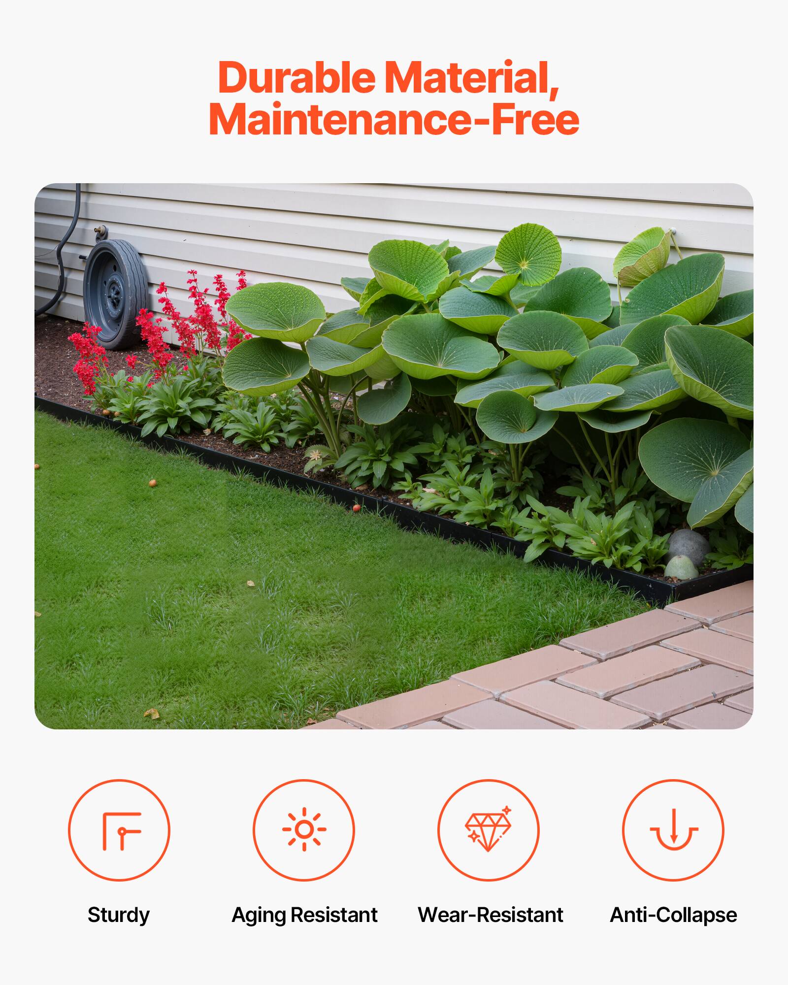 Durable Material, Maintenance-Free

- Sturdy
- Aging Resistant
- Wear-Resistant
- Anti-Collapse