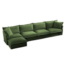 Boyel Living - Slipcovered Chenille 4 Seater Cloud Sofa - Green
