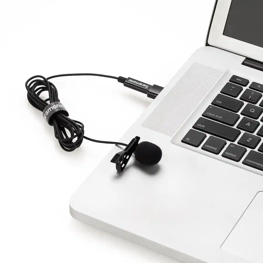 Good Computer Output Image Saramonic Lavalier Mic w/ USB C Output, 6.6' Cable & USB Adapter for ...