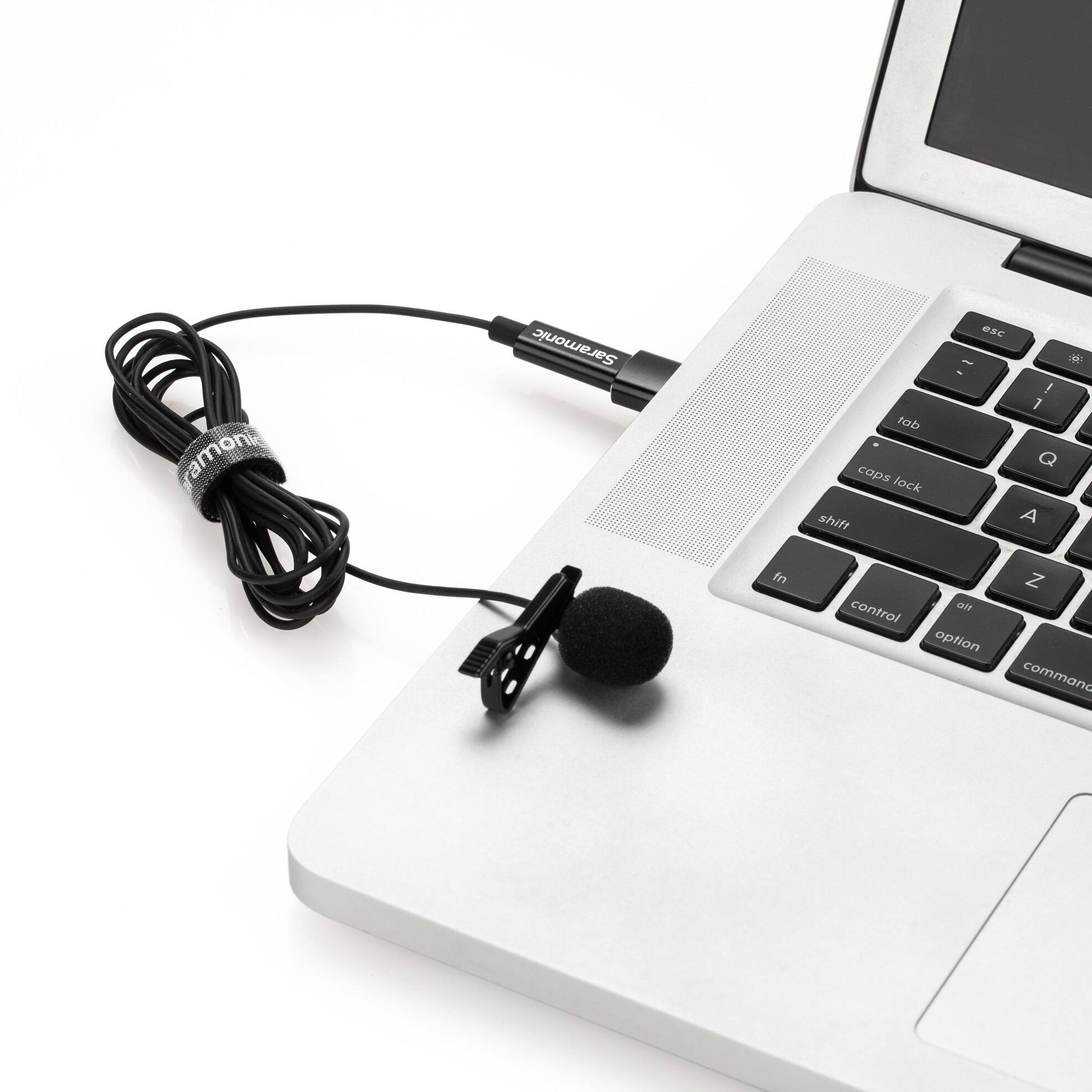 Alt View 12. Saramonic - Lavalier Mic w/ USB-C Output, 6.6' Cable & USB Adapter for Mobile Devices & Computers - Black.