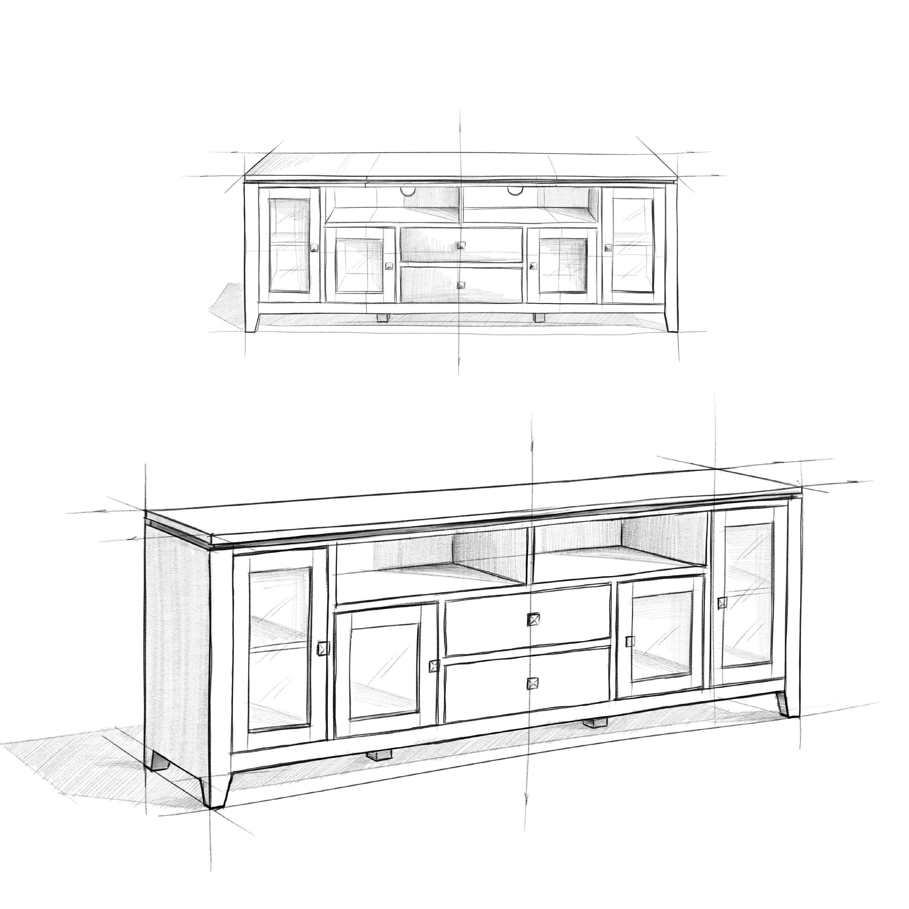 Alt View 3. Simpli Home - Cosmopolitan 72 inch Wide Solid Wood TV Stand, Deep Black - Deep Black.