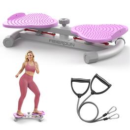FED Fitness - Waist Twister Machine Exercise, Ab Twist Board with 300 lbs Weight Capacity - purple