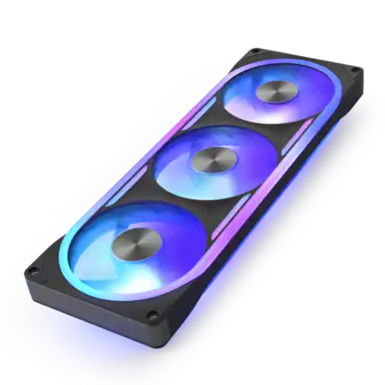 Front. NZXT - NZXT F360U Ultra RGB Fan- 360mm Single-Frame-Black - Black.