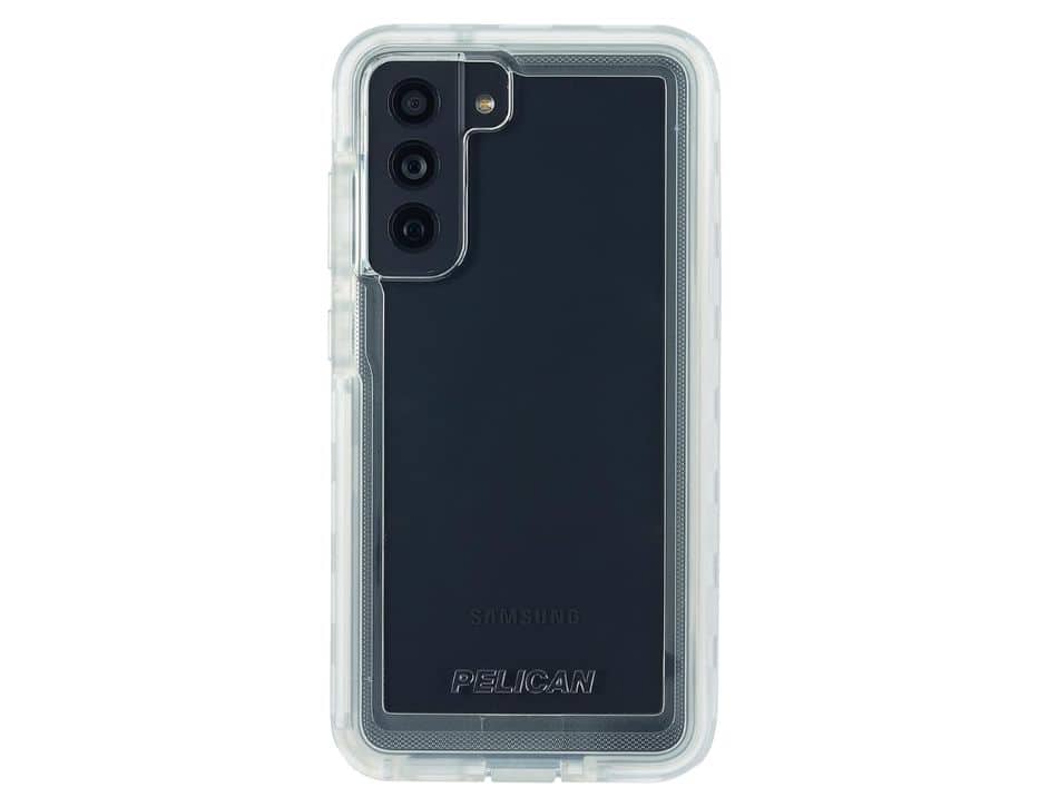 Pelican - Voyager Samsung Galaxy S21 FE 5G Case Holster/Stand with Extrme Drop Protection - Clear