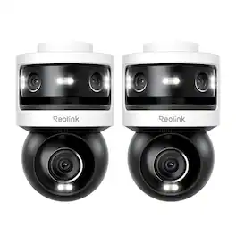 Reolink - 2Pcs OMVI 3i WiFi 4K 360° 18MP(10MP+8MP)Triple-lens Camera,Synctrack Auto Framing 24/7 Recording AI Video Search - White