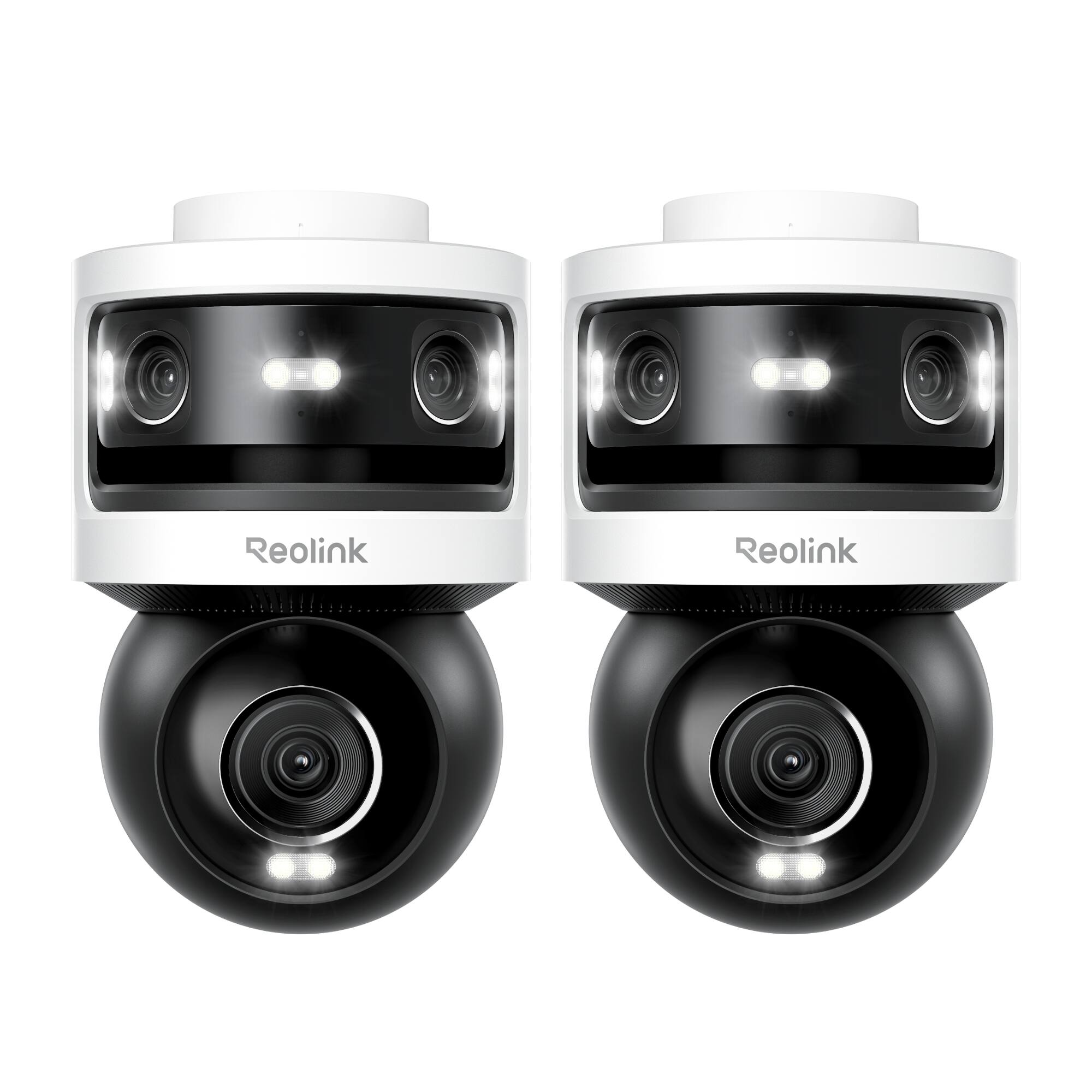 Reolink - 2Pcs OMVI 3i WiFi 4K 360° 18MP(10MP+8MP)Triple-lens Camera,Synctrack Auto Framing 24/7 Recording AI Video Search - White