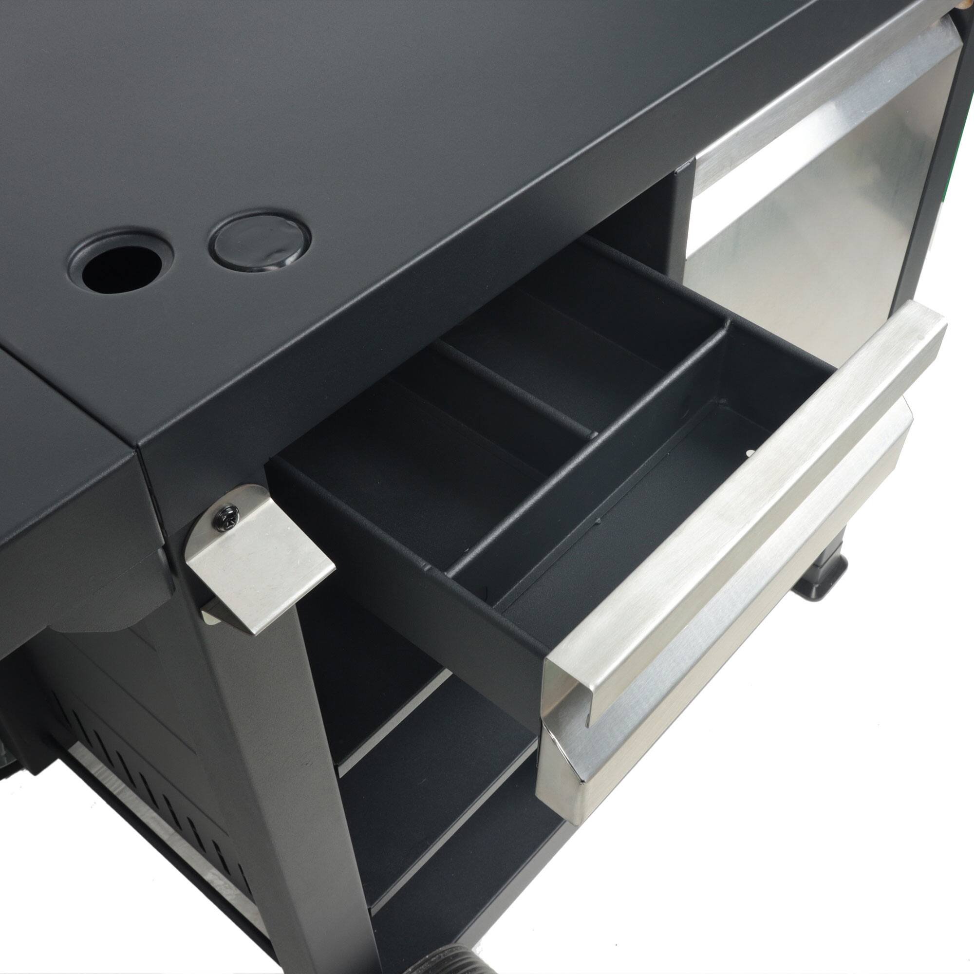 Alt View 5. Razor - Razor Universal Rolling Prep Cart for Portable Outdoor Griddle and Grills, Black - Black.