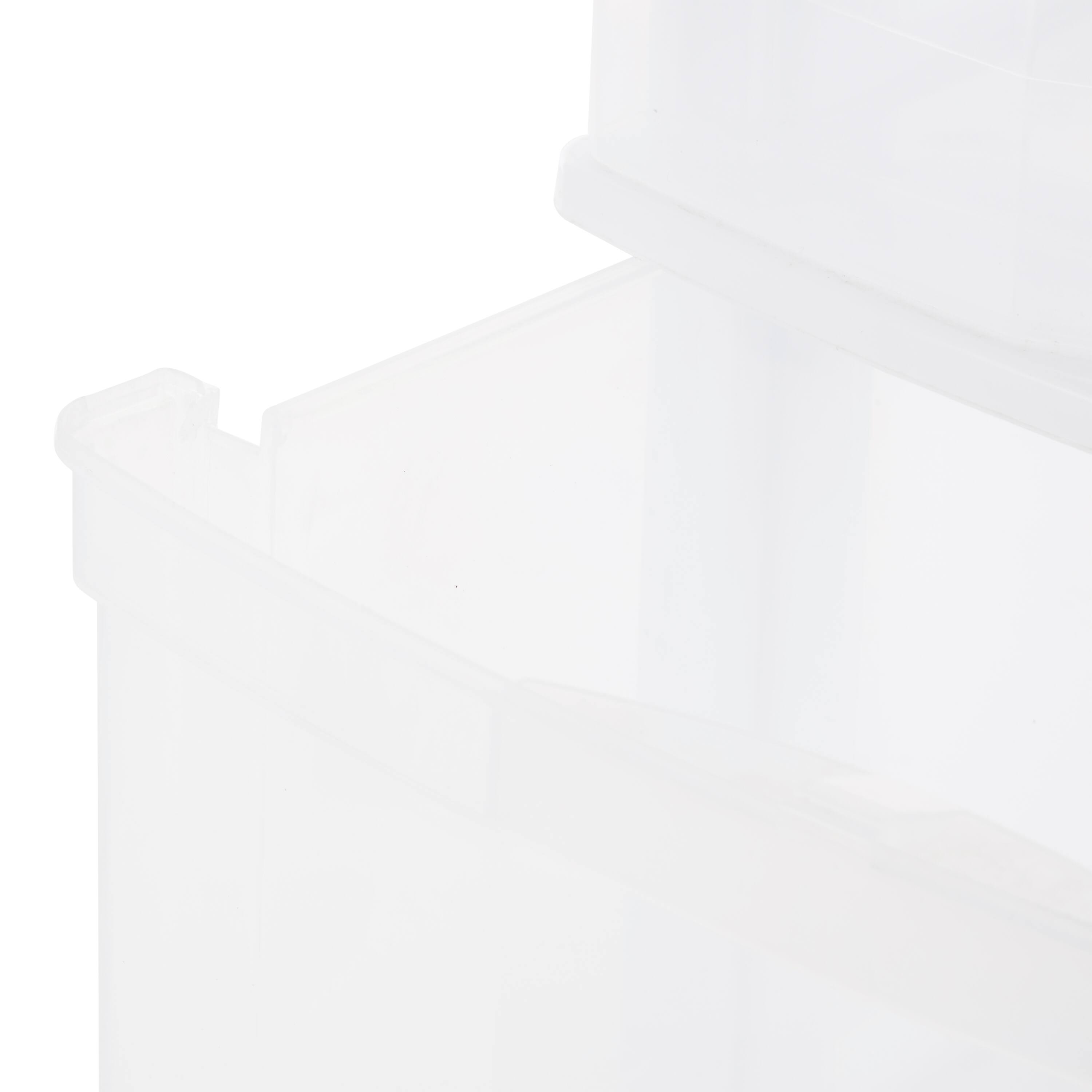 Alt View 4. Gracious Living - Gracious Living Classic 3 Drawer Organizer Plastic Storage Cart w/ Wheels, White.