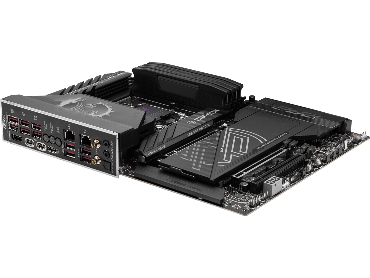 Alt View 5. MSI - MSI MPG Z890 CARBON WIFI LGA 1851 Intel Z890 ATX Motherboard.