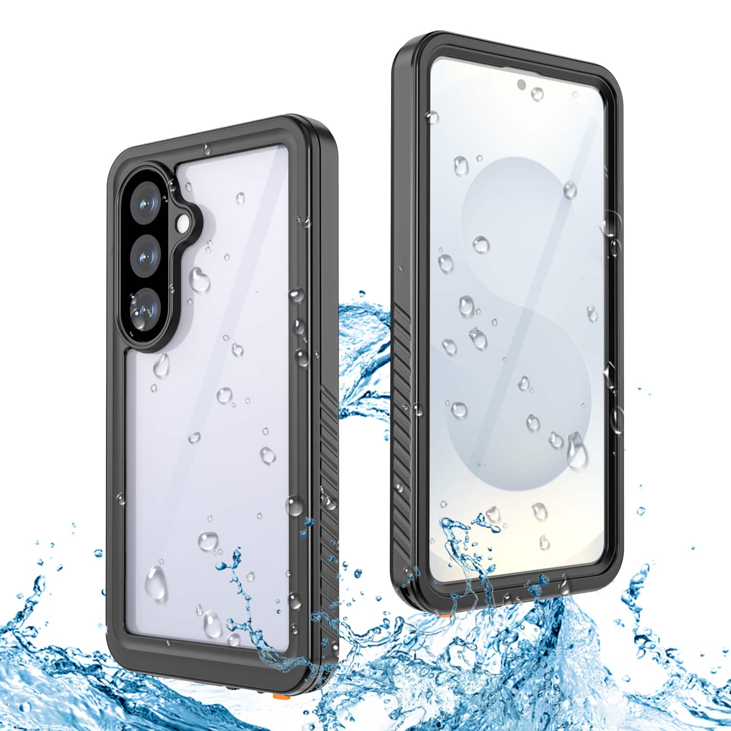 Dteck - Waterproof Full Body Case for Samsung Galaxy S26 Clear Shockproof Cover with Screen Protector Dustproof Rugged Shell - Black