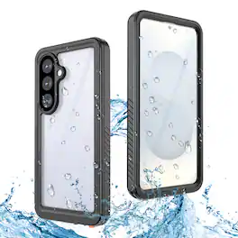 Dteck - Waterproof Full Body Case for Samsung Galaxy S26,Clear Back Shockproof Heavy Duty Cover with Built-in Screen Protector - Black