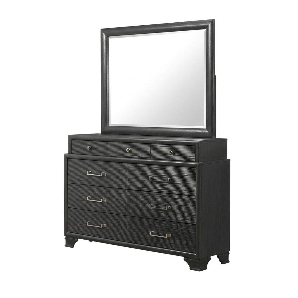 Angle. Global Furniture USA - Transitional Glam Jordyn Grey Mirror - Grey.
