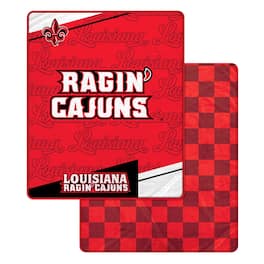 Pegasus - Louisiana Ragin' Cajuns 60" x 70" Diagonal Ghost Checkered Double-Sided Blanket - Multicolor