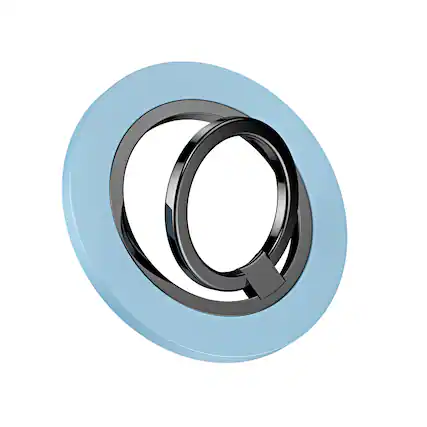 Front. UUCOVER - Magnetic Phone Ring Holder Compatible with MagSafe, Magnetic Cell Phone Finger Grip Stand 180° Rotating Metal Kickstand - Blue.
