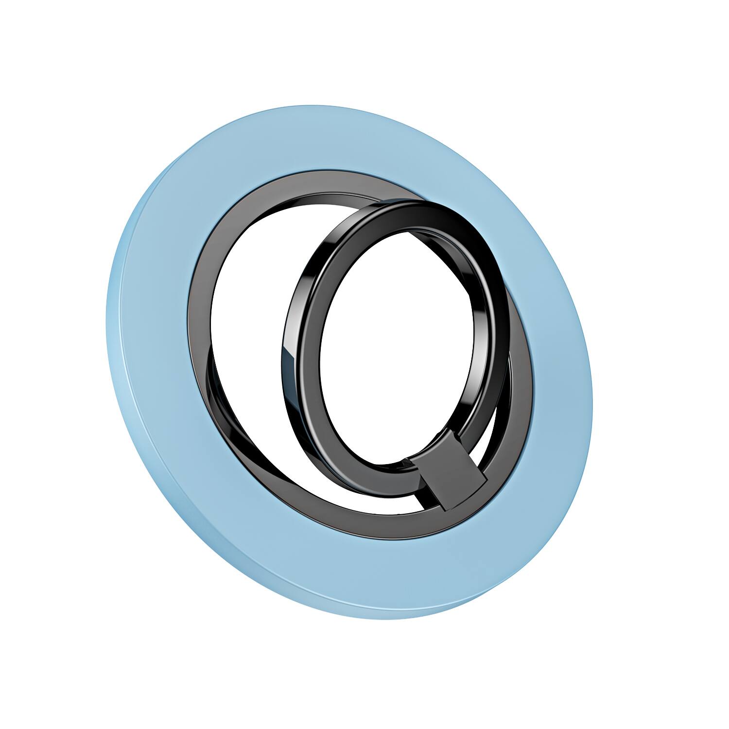 Front. UUCOVER - Magnetic Phone Ring Holder Compatible with MagSafe, Magnetic Cell Phone Finger Grip Stand 180° Rotating Metal Kickstand - Blue.