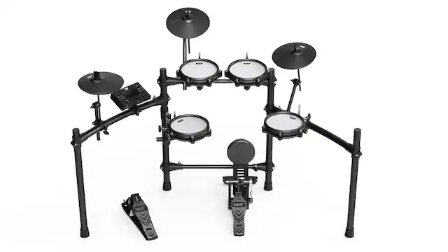 Front. KAT Percussion - KT-150 Electronic Drum Kit - Black.
