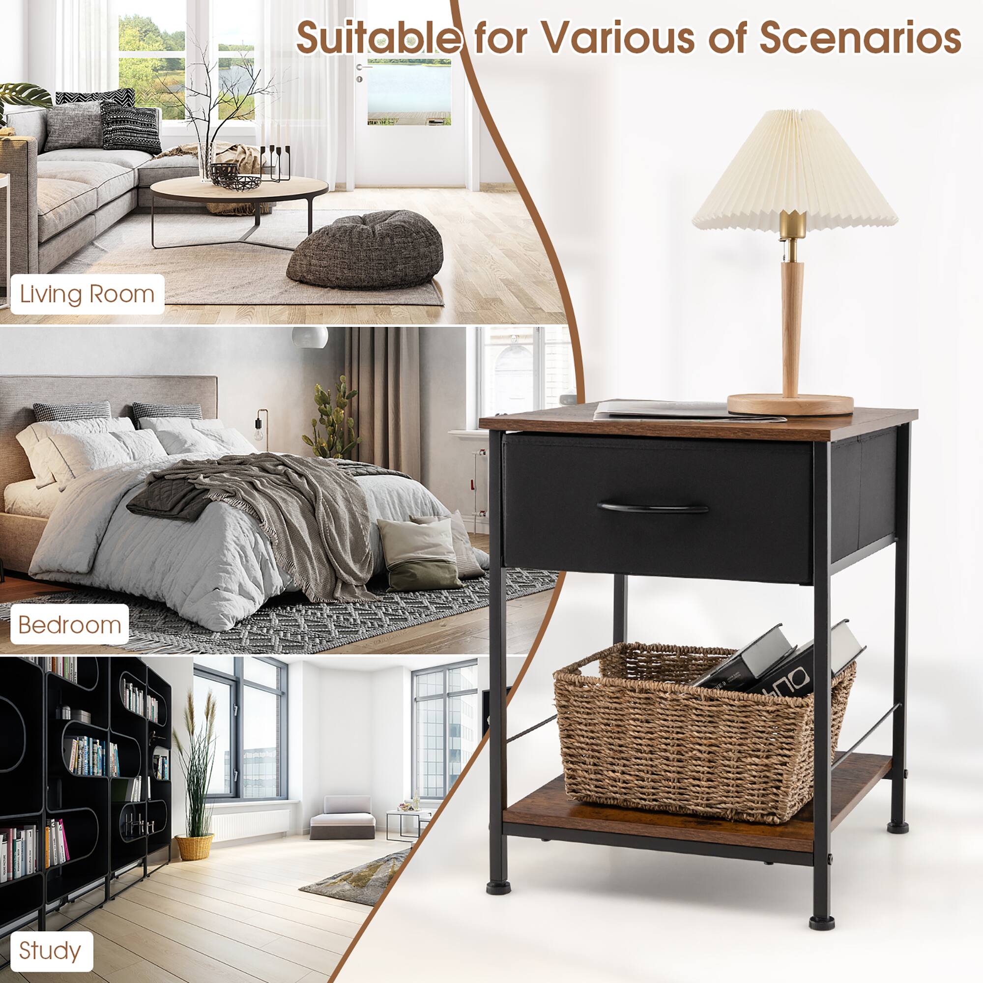 Suitable for Various Scenarios: Living Room, Bedroom, Office, and Study