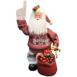 Santa's Workshop - Mississippi State Bulldogs 12" Animated Musical Santa - Red