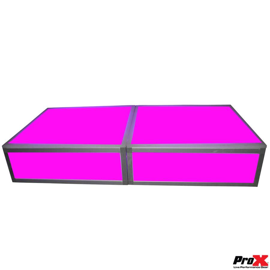 Stage Riser Platform ProX Lumo Stage Acrylic Platform Riser, 24x24x8