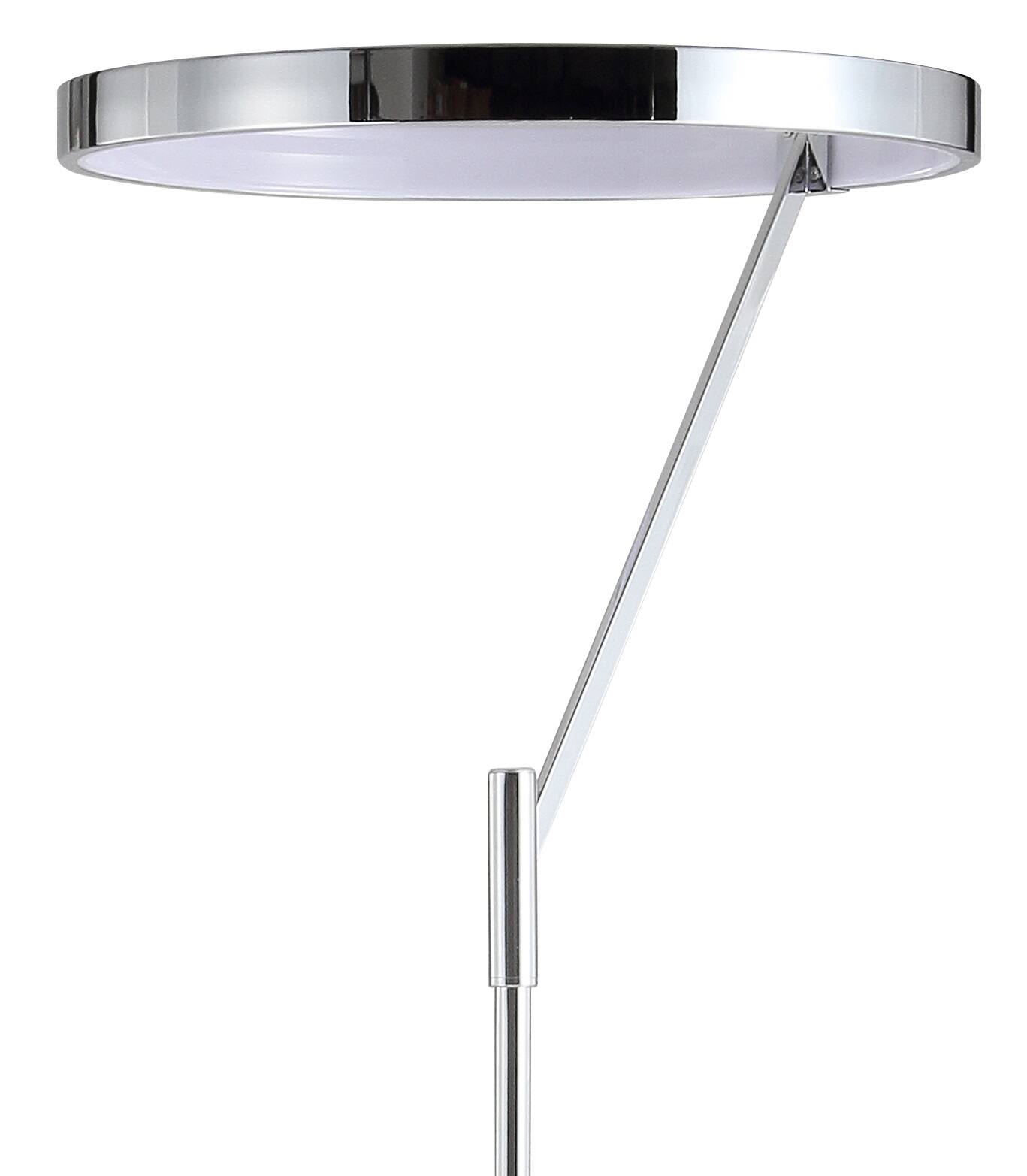 Alt View 4. Jonathan Y - Owen 66.7" Integrated LED Metal Floor Lamp, Chrome - Chrome.