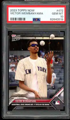 Victor Wembanyama Rookie Card 2023 Topps Now #472 psa 10