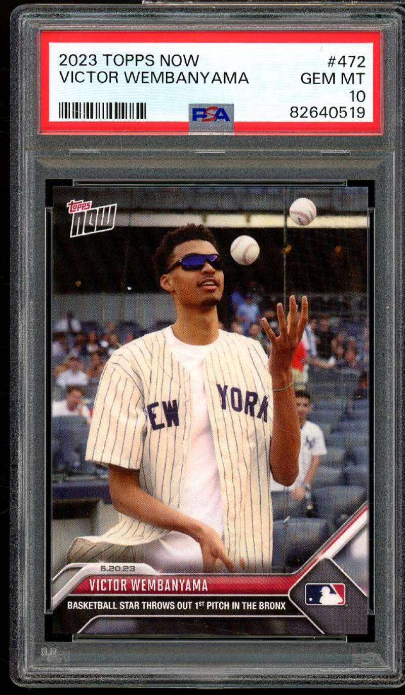 Victor Wembanyama Rookie Card 2023 Topps Now #472 psa 10