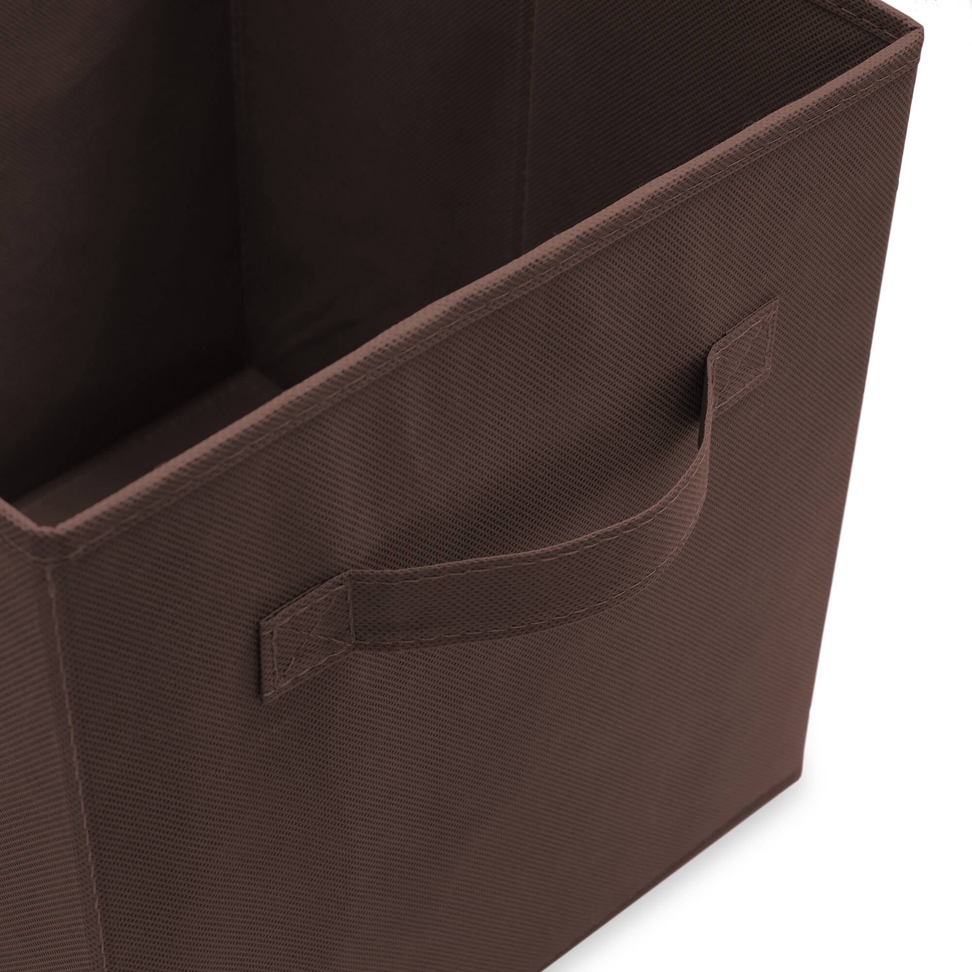 Alt View 2. Casafield - (Set of 12) Collapsible Fabric Cubes - Storage Bins - Brown.