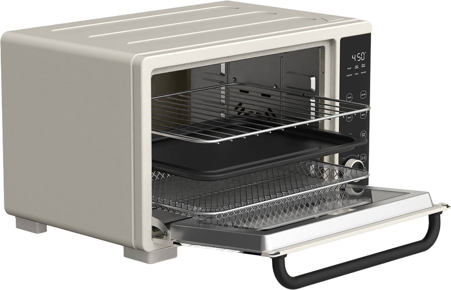 Angle. bella PRO - 6-Slice Air Fryer Toaster Oven (0.88 Cu. Ft.) - Oatmilk.