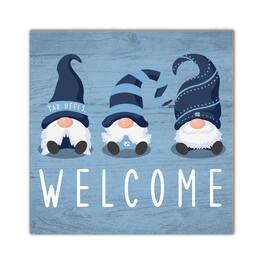 Fan Creations - North Carolina Tar Heels 10'' x 10'' Welcome Gnomes Sign - Multicolor