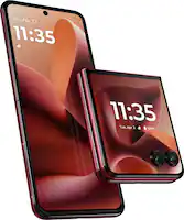 Motorola - razr ultra 2025 512GB (Unlocked) - PANTONE Rio Red - Front_Zoom