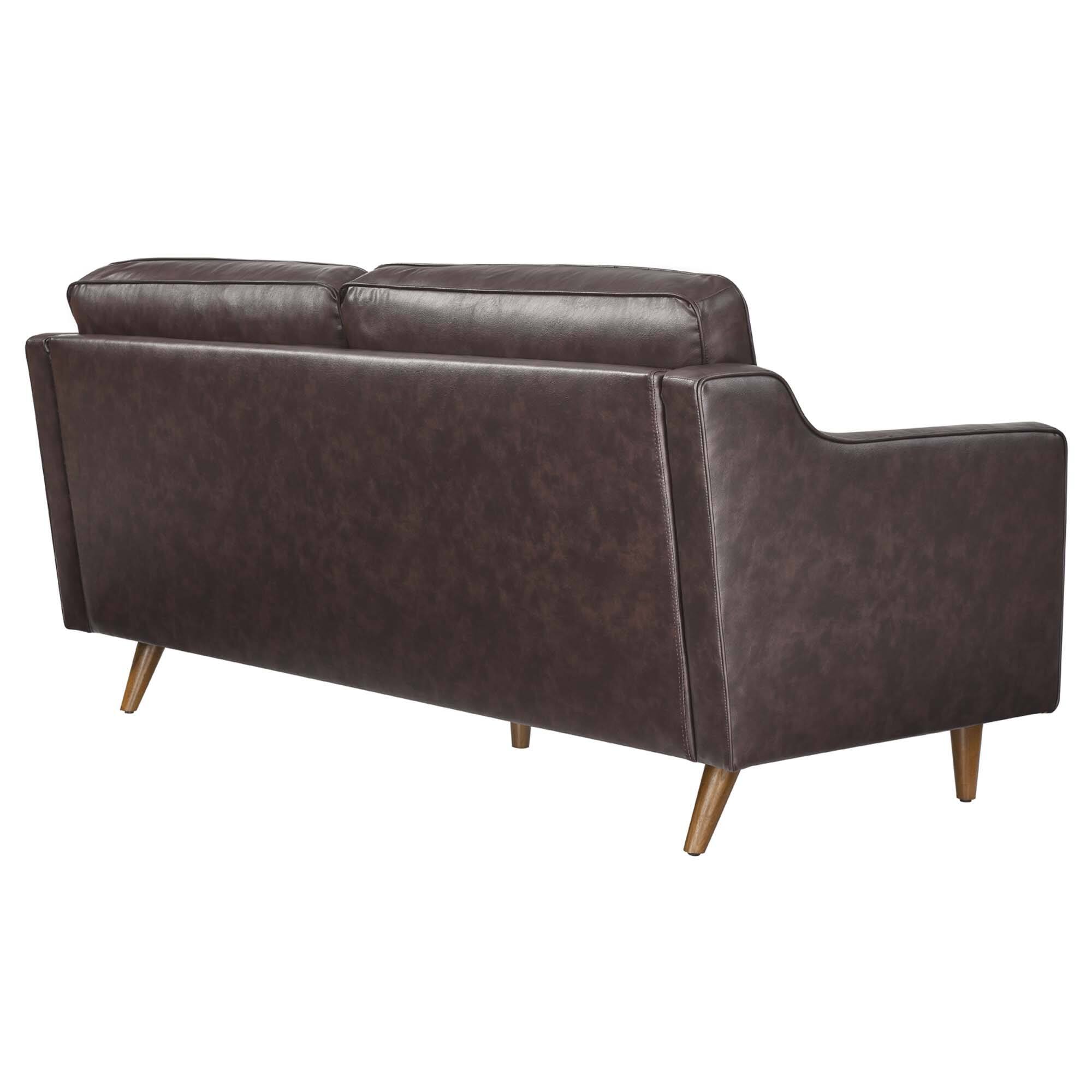 Alt View 1. Modway - Impart Genuine Leather Sofa by Modway - Brown.