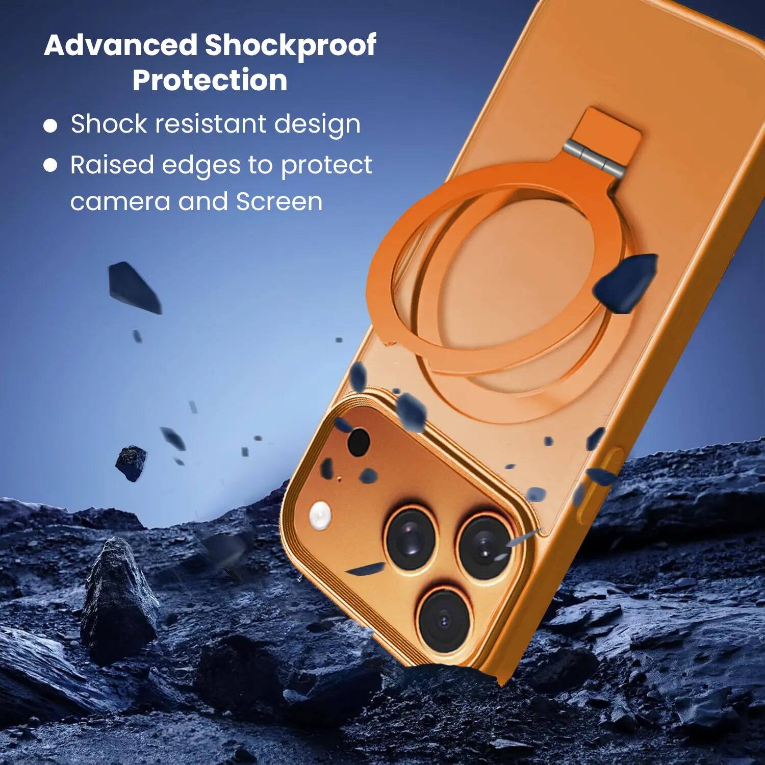 Advanced Shockproof Protection  
- Shock resistant design  
- Raised edges to protect camera and Screen