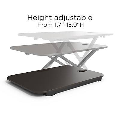 Height adjustable  
From 1.7"–15.9"H