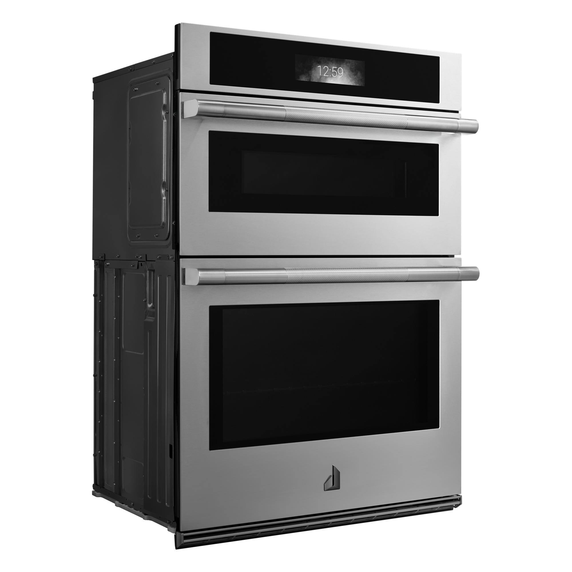 Angle. JennAir - RISE 30" Built-In Microwave Combination Electric Wall Oven with Convection - Stainless Steel.