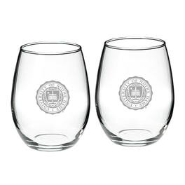Jardine - Notre Dame Fighting Irish Logo 21oz. 2-Piece Stemless Wine Glass Set - Multicolor
