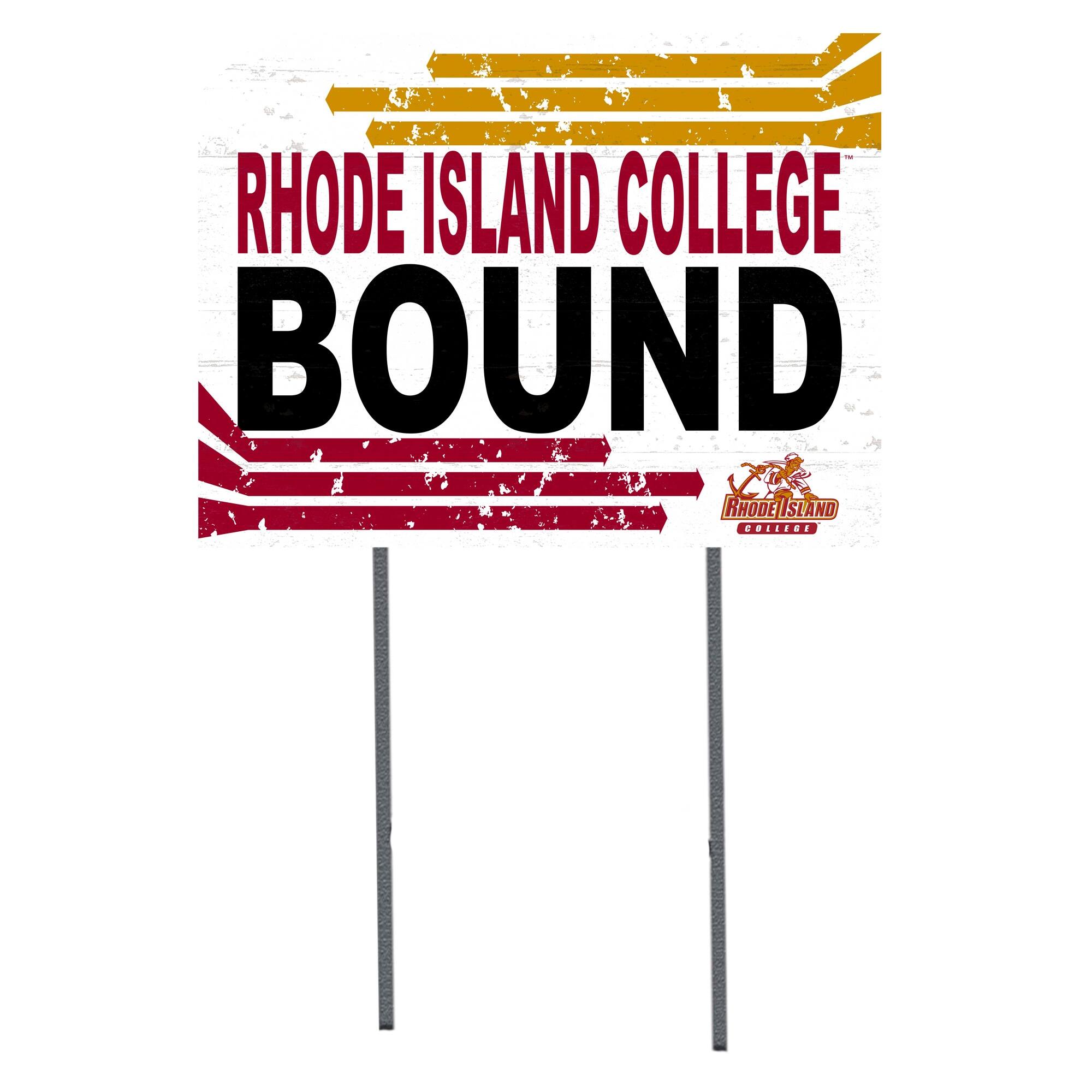 White Rhode Island Anchormen 18" x 24" Bound Yard Sign