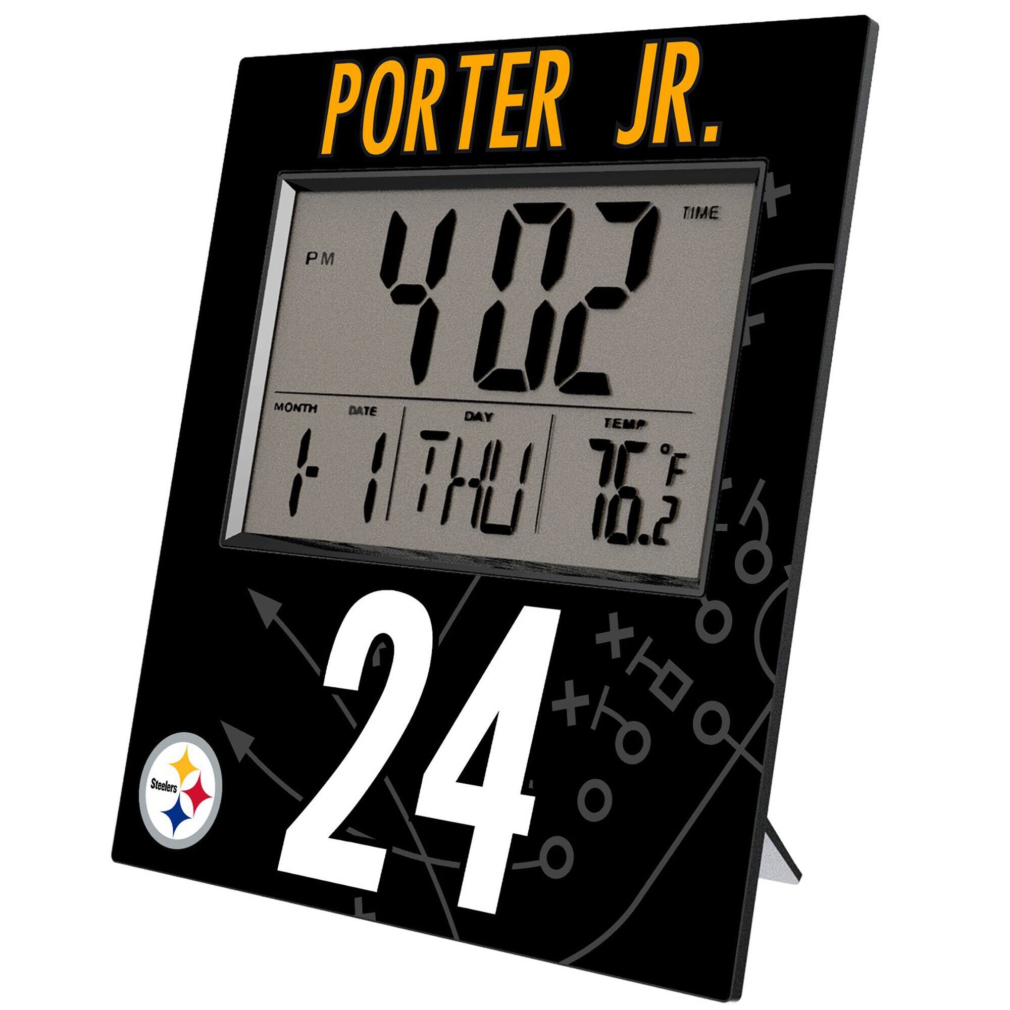 PORTER JR.

TIME: 4:02 PM

MONTH: 1
DATE: 11
DAY: THU
TEMP: 76°F

24

Steelers