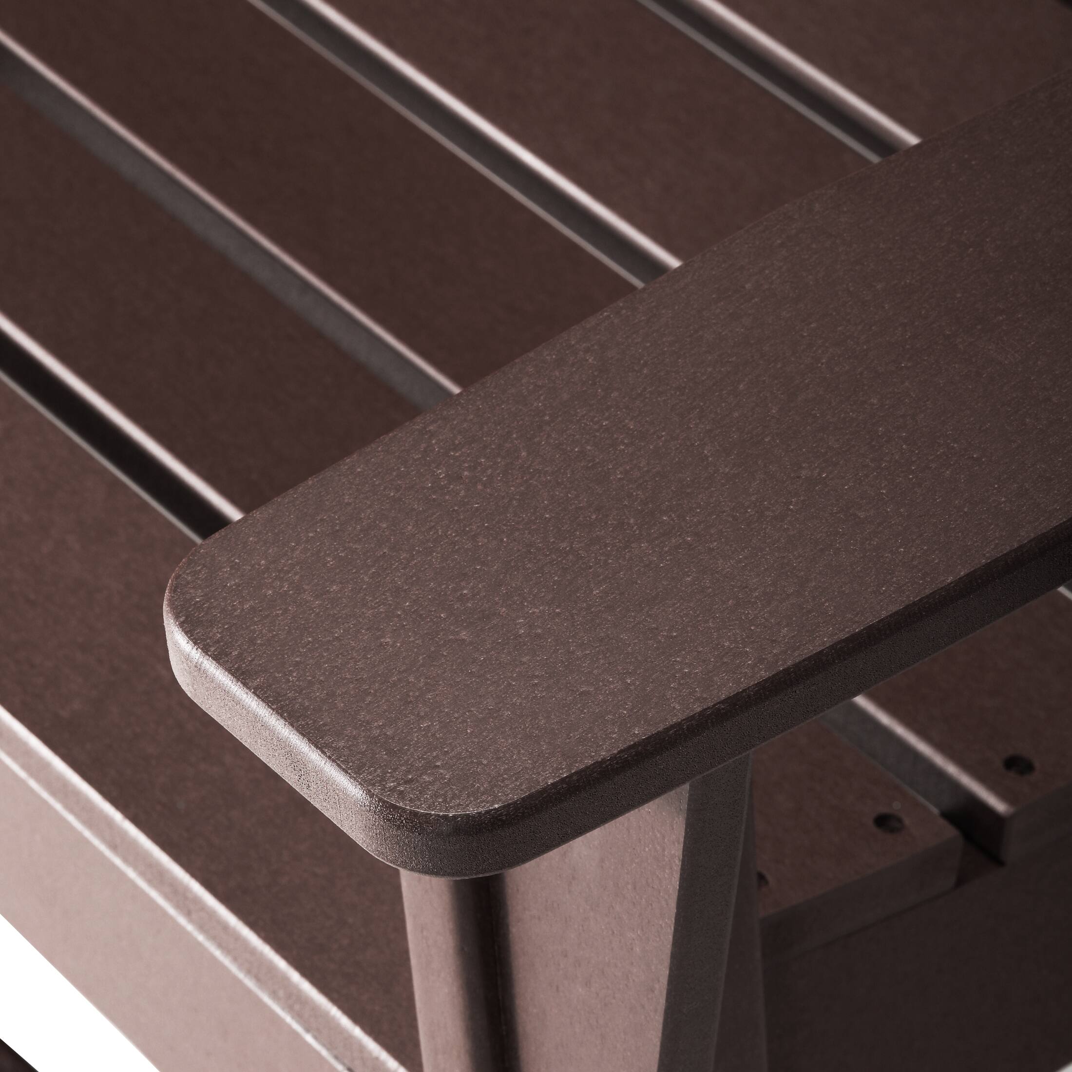 Alt View 3. WestinTrends - WestinTrends St. Augustine Outdoor Patio 49" HDPE Adirondack Garden Bench - Dark Brown.