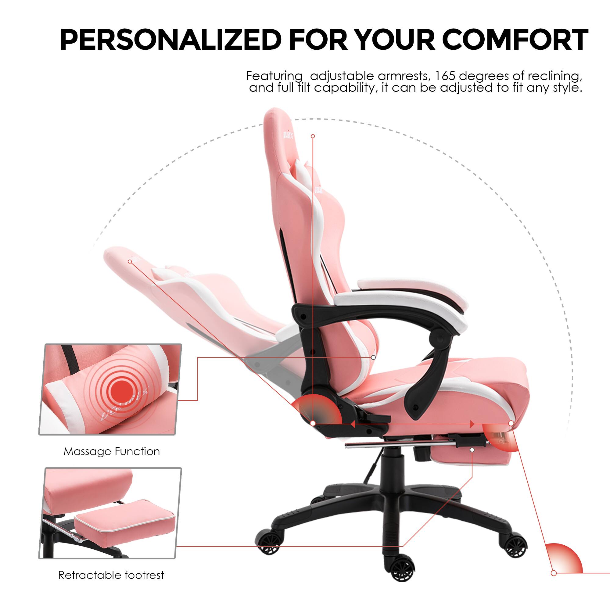 PERSONALIZED FOR YOUR COMFORT

Featuring adjustable armrests, 165 degrees of reclining, and full tilt capability, it can be adjusted to fit any style.

Massage Function

Retractable footrest