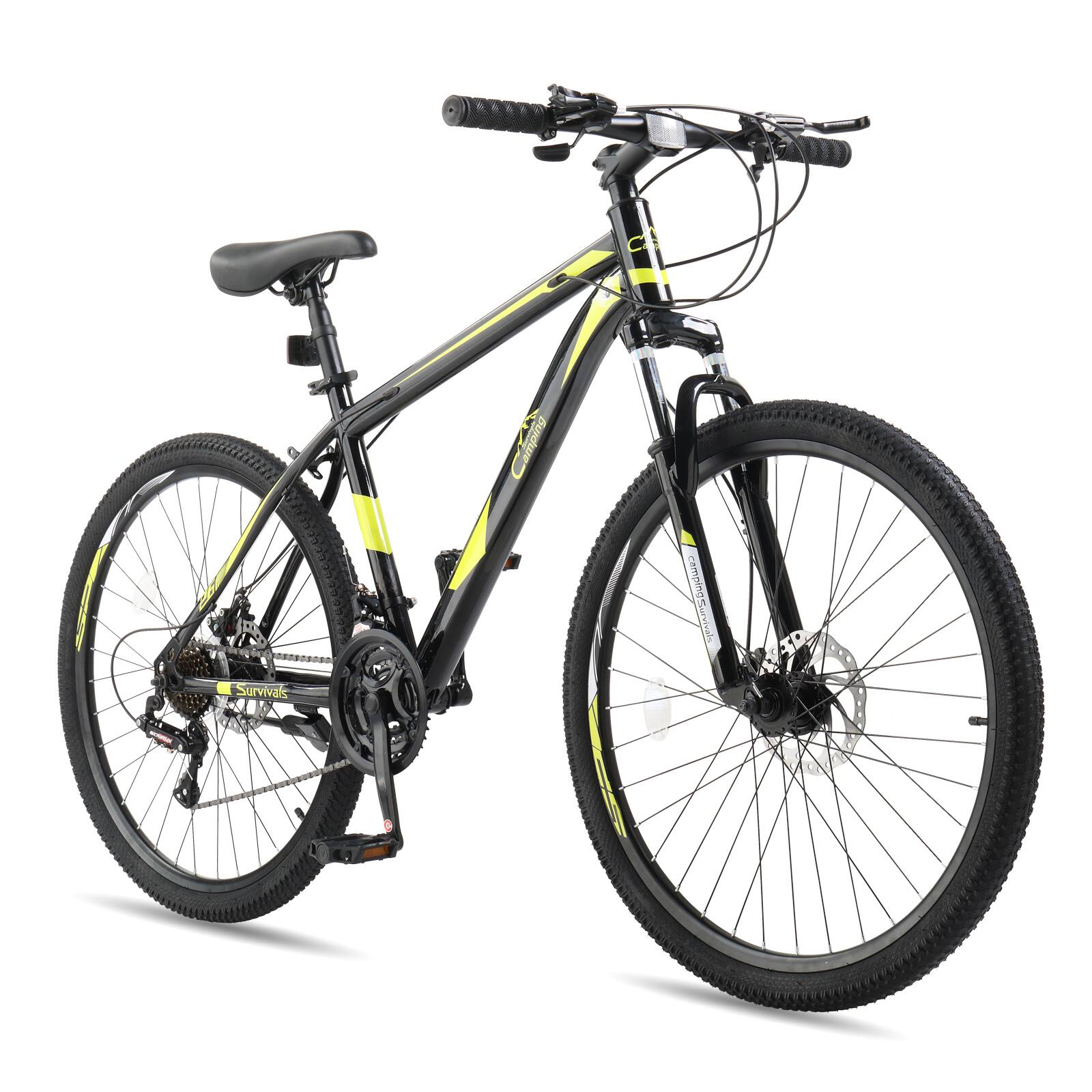 Winado - 26" Front Suspension Mountain Bike 21 Speeds Men Women Bikes Bicycle MTB Bike - Black & yellow
