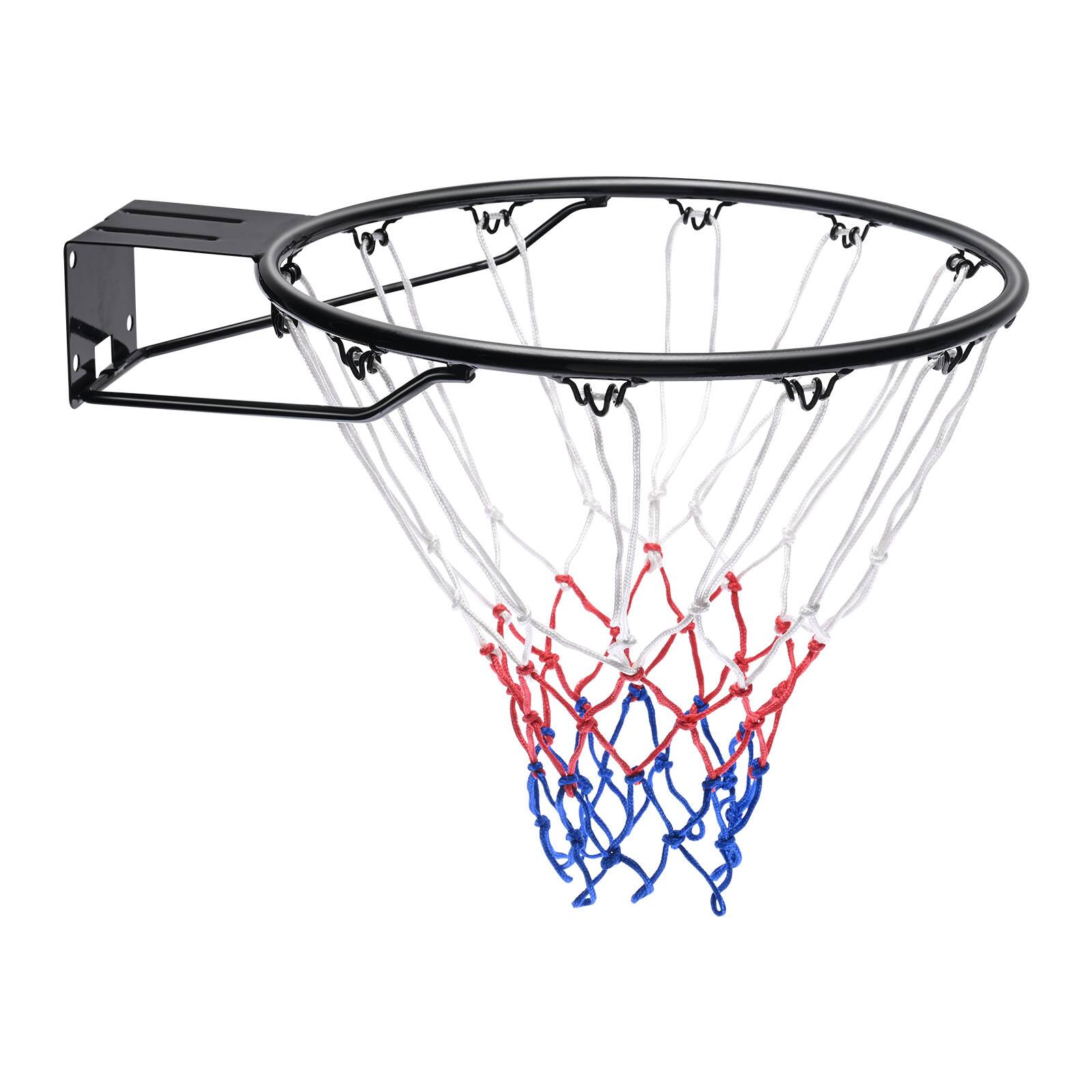 Alt View 5. VEVOR - Basketball Rim, Wall Door Mounted Basketball Hoop, Heavy Duty Q235 Basketball Flex Rim Goal Replacement with Net - Black.