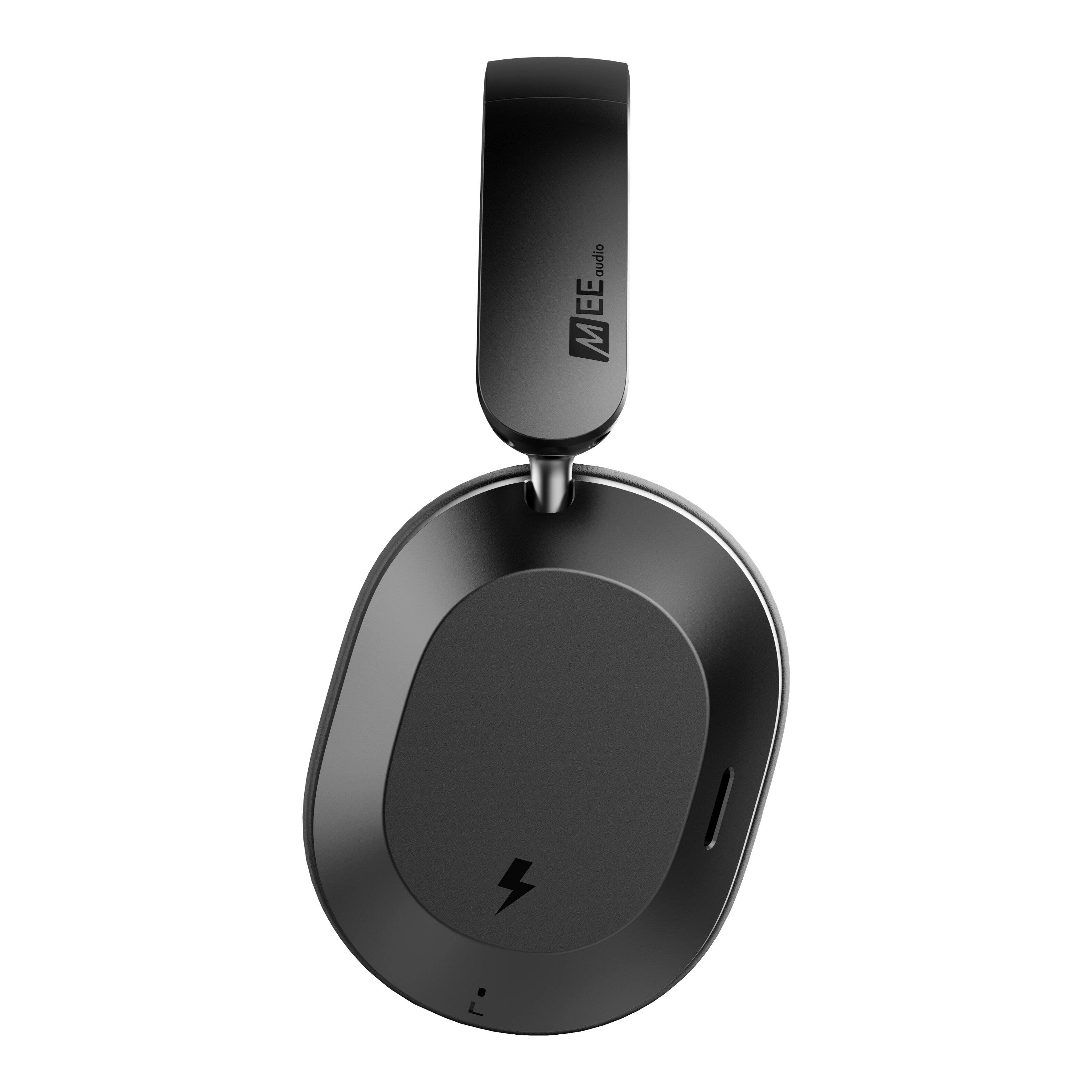 Angle. MEE audio - Cinema 3D Noise Canceling Bluetooth Over-the-Ear Headphone with Charging Pad & Spatial Audio for Bluetooth Enabled TVs - Black.