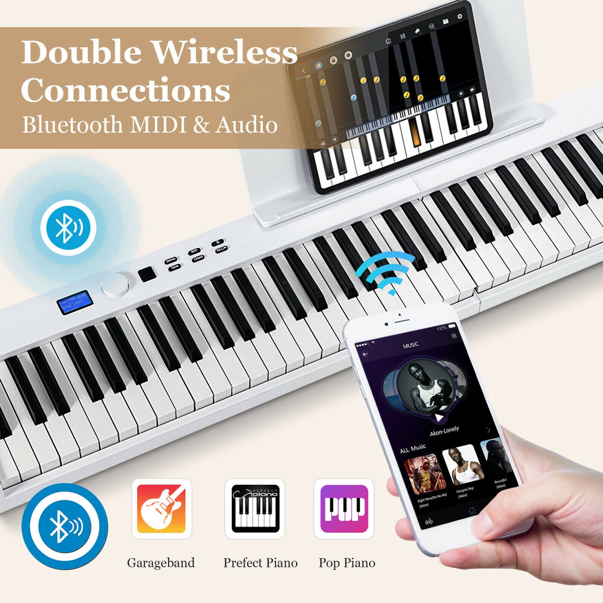 Double Wireless Connections
Bluetooth MIDI & Audio
- Garageband
- Perfect Piano
- Pop Piano
MUSIC
Akon - Lonely
ALL Music