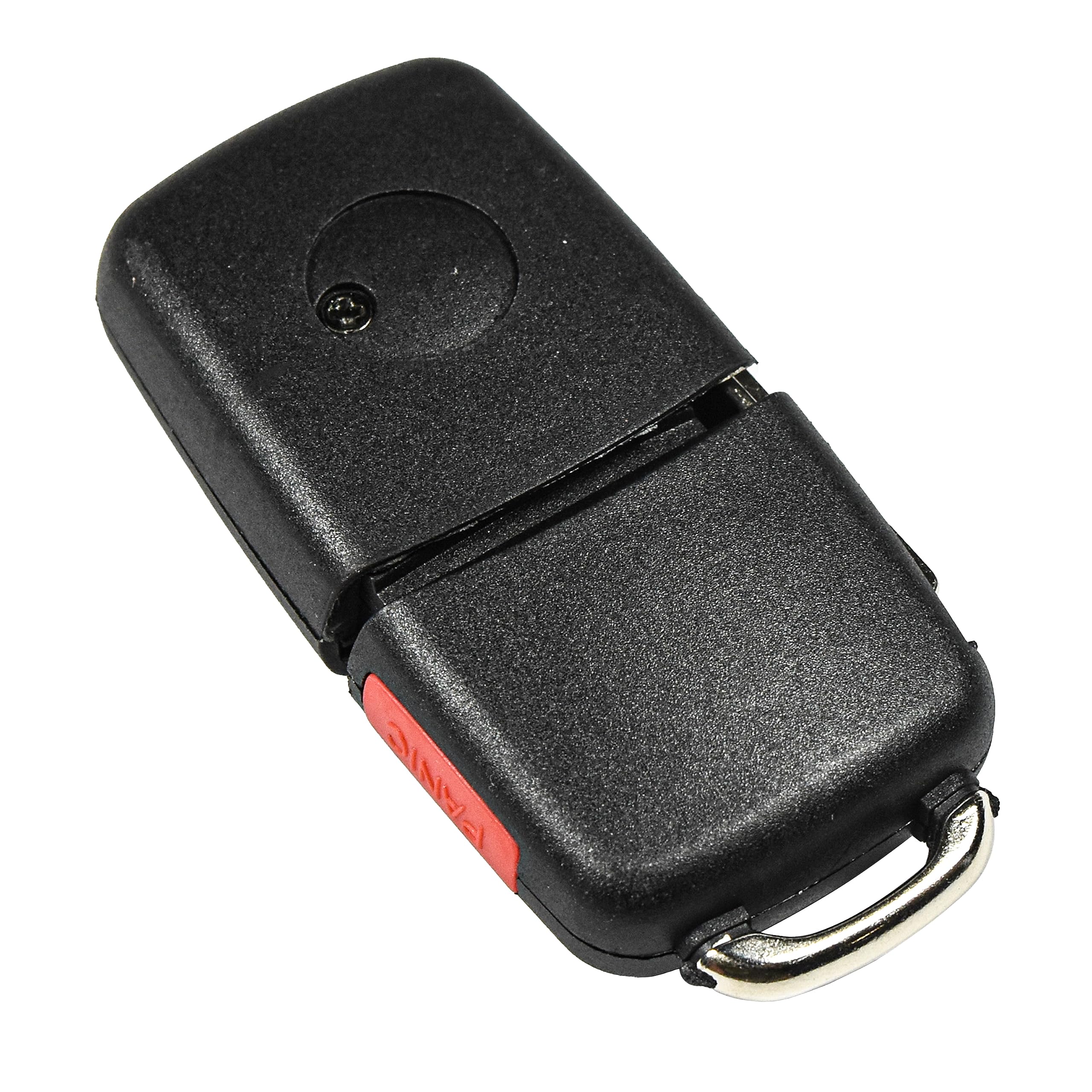 Alt View 1. HQRP - Flip Key Fob Remote Shell Case with 2 Batteries for Volkswagen Jetta 2006-2011, 4-Button Smart Key Cover - Black.
