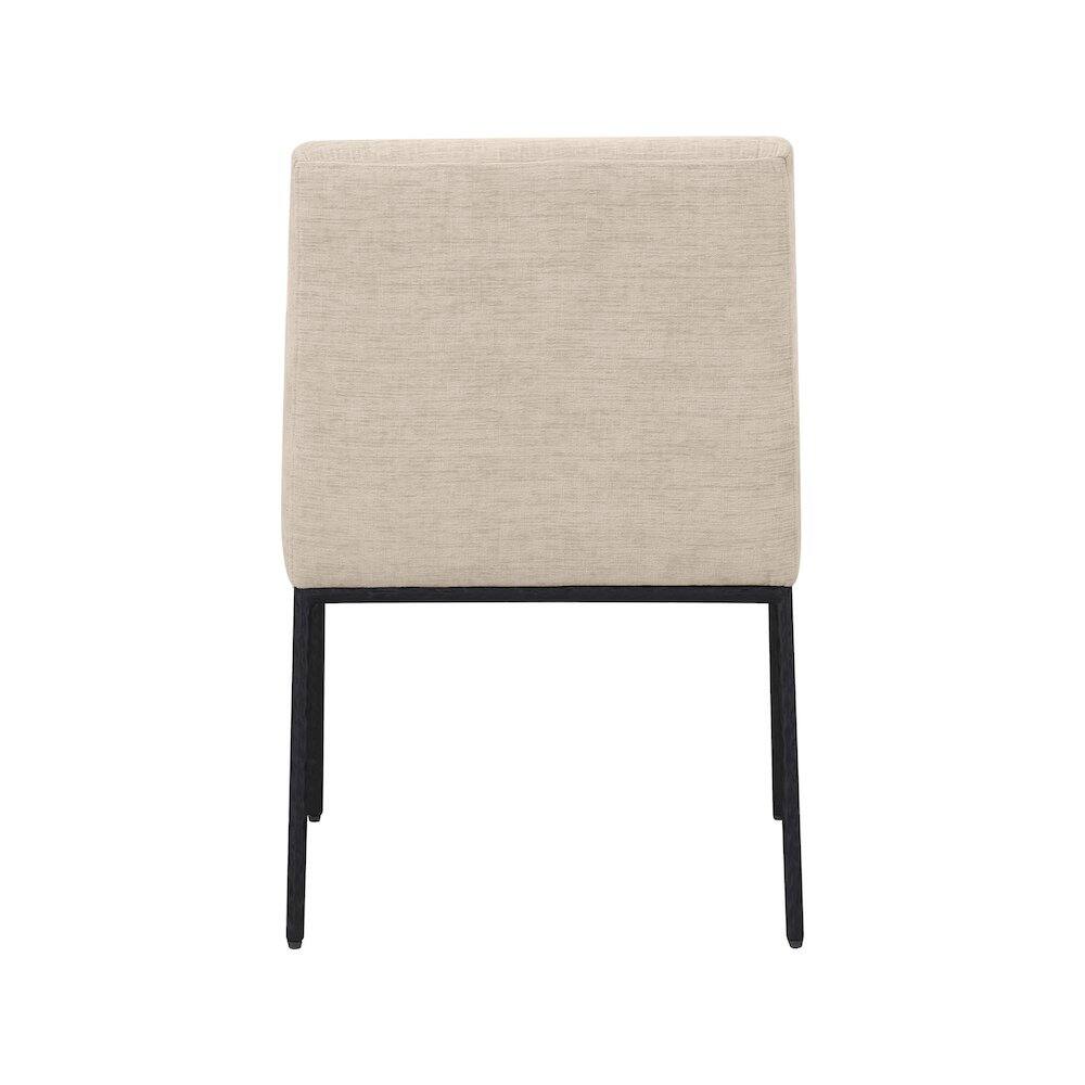 Alt View 4. Meridian Furniture - Reeves Beige Chenille Fabric Dining Chair, Set of 2 - Beige.